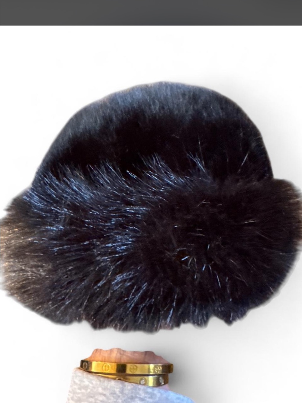 Black Mink Fur Pom Beanie - Women Accessories